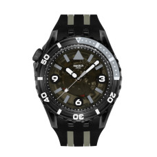 SWATCH Scubaqua Black Sea Nettle Two Tone Silicone Strap SSCU09B100